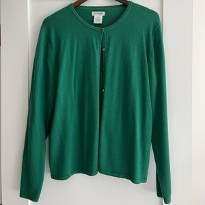 Liz Baker Kelly Green Cardigan